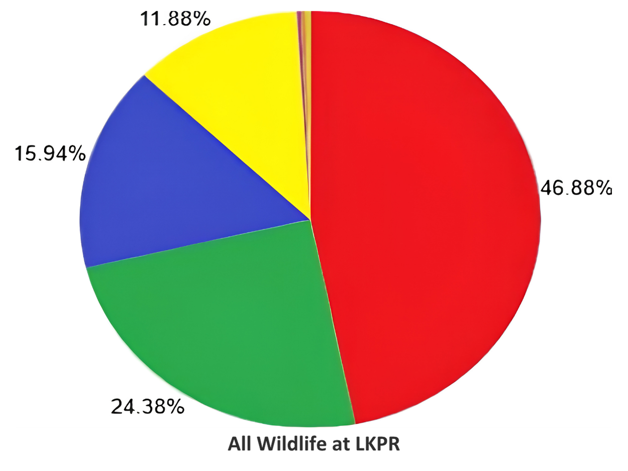 All Wildlife at LKPR Pie Chart
